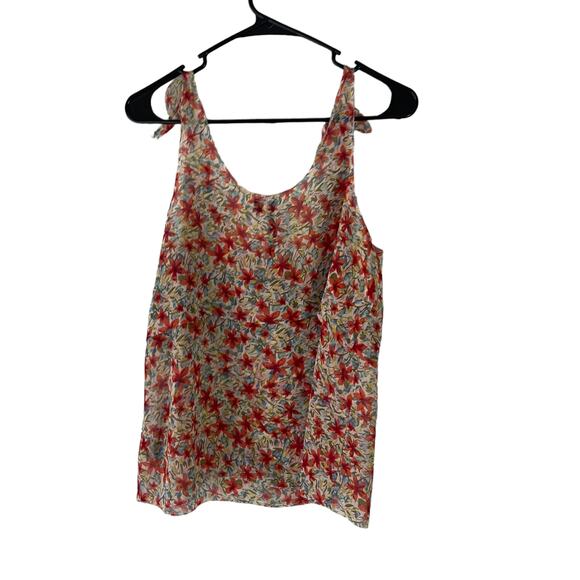 BellaTrix Women's Size Small Floral Sheer Light Summer Tank Top - Picture 8 of 10